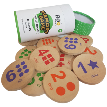 Memory Game Numaralar (Numbers)  - Ahşap Hafıza Oyunu