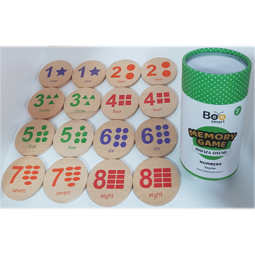 Memory Game Numaralar (Numbers)  - Ahşap Hafıza Oyunu