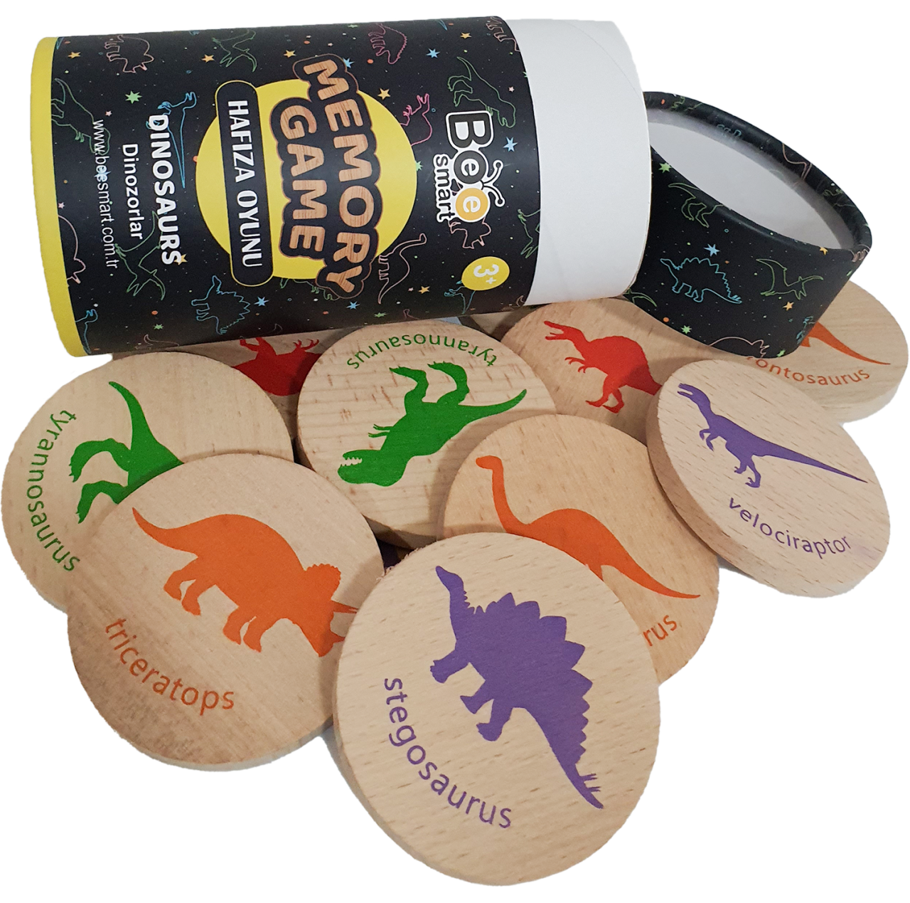 Memory Game Dinazorlar (Dinosaurs) - Ahşap Hafıza Oyunu