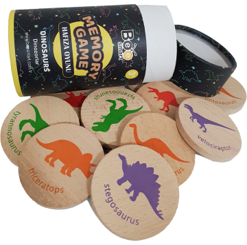 Memory Game Dinazorlar (Dinosaurs) - Ahşap Hafıza Oyunu