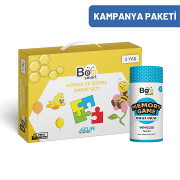 Bee Smart Görsel ve İşitsel Dikkat Seti 2 Yaş ve Memory Game Hafıza Oyunu