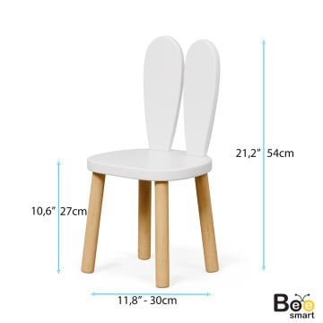 Bee Smart Çocuk Aktivite Masası,Ahşap Montessori Masa Sandalye , Çocuk Odası,2 Sandalyeli