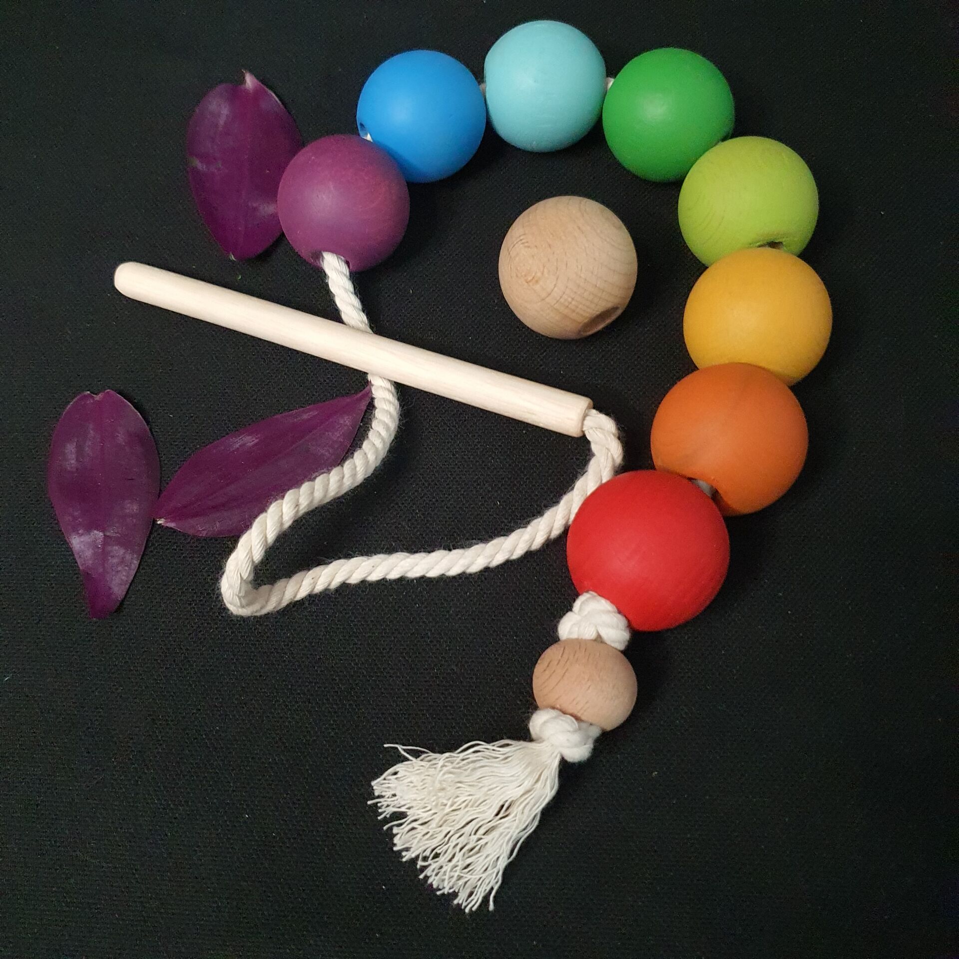 Montessori Ahşap Boncuk Dizme Klasik - Ahşap Oyuncak