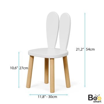 Bee Smart Çocuk Aktivite Masası,Ahşap Montessori Masa Sandalye , Çocuk Odası,1 Sandalyeli