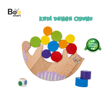 Bee Smart Kedi Denge Oyunu Geliştirici Öğretici Çocuk Oyuncağı Denge Oyunu Eğlenceli Oyuncak Aktivite