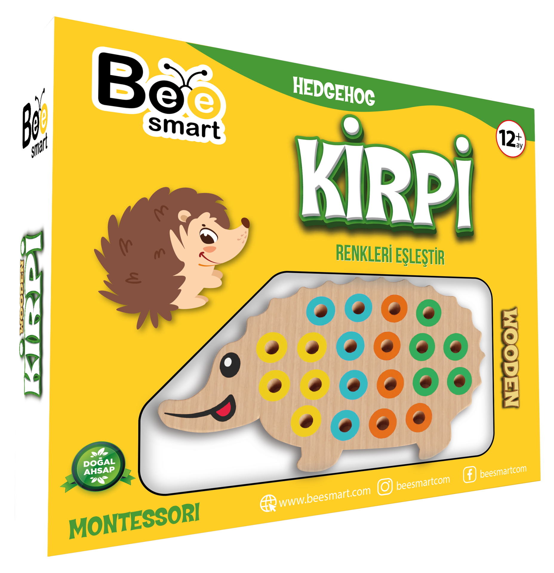 Bee Smart Ahşap Kirpi Bultak Eğitici Oyuncak Öğretici Geliştirici Oyuncak Çocuk Için Hediye