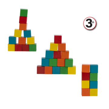 Bee Smart Renkli Ahşap Küpler Çocuk için Oyun Montessori