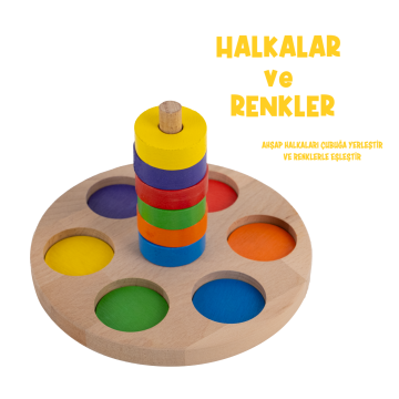 Bee Smart Halkalar ve Renkler Eğitici Oyuncak Öğretici Geliştirici Oyuncak Çocuk Için Hediye