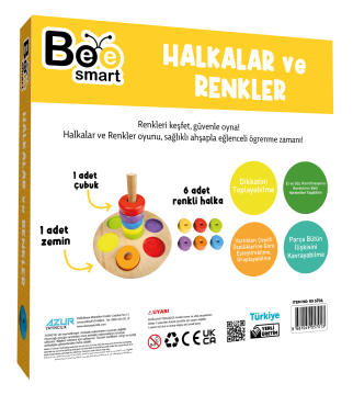 Bee Smart Halkalar ve Renkler Eğitici Oyuncak Öğretici Geliştirici Oyuncak Çocuk Için Hediye