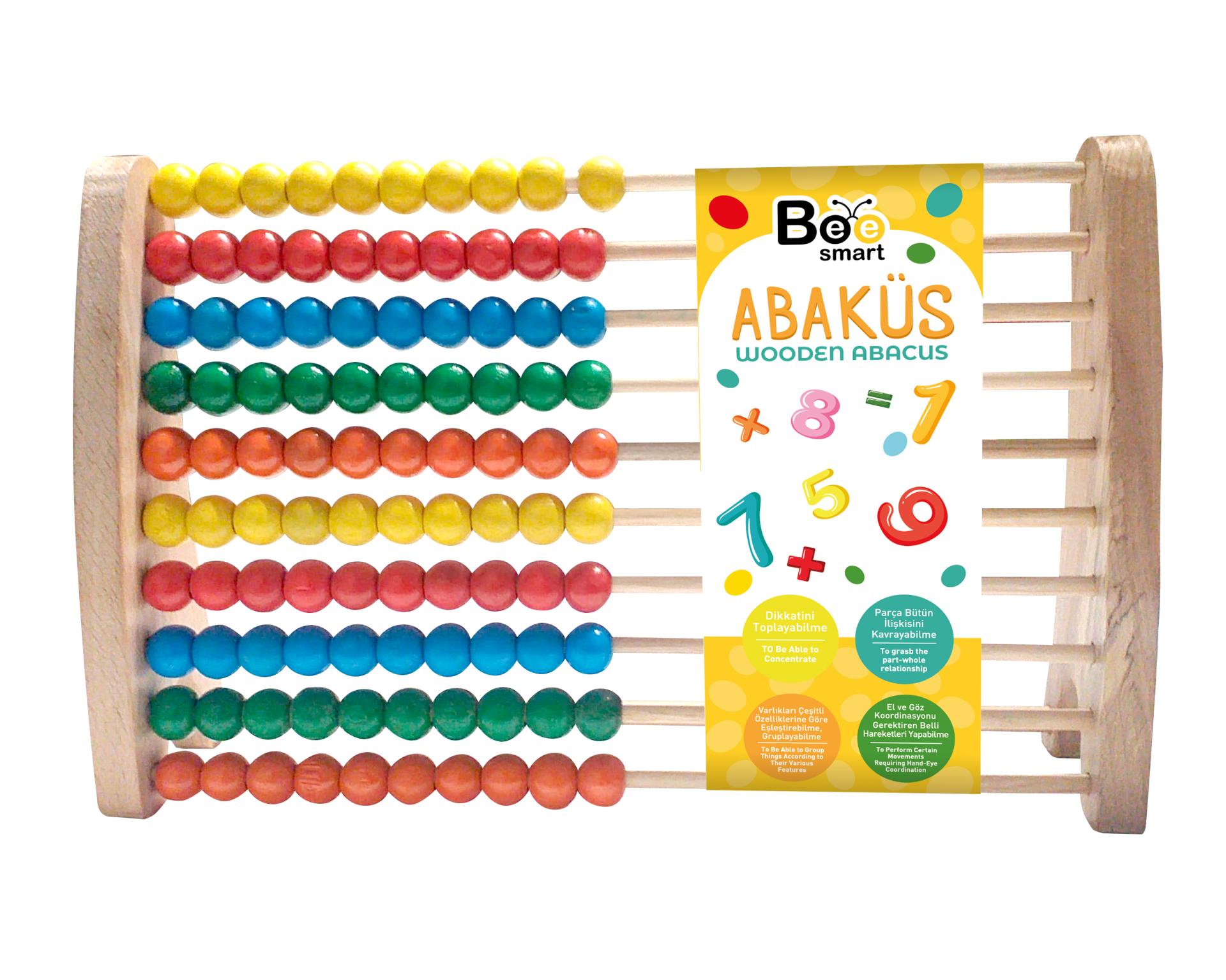 Bee Smart Ahşap Abaküs Çocuklar İçin Wooden Abaküs