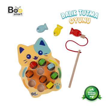 Bee Smart Balık Tutma Oyunu Eğlenceli Montessori Oyuncak Motor Gelişimi