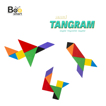 Bee Smart Renkli Tangram Hayal Et, Yerleştir, Oluştur