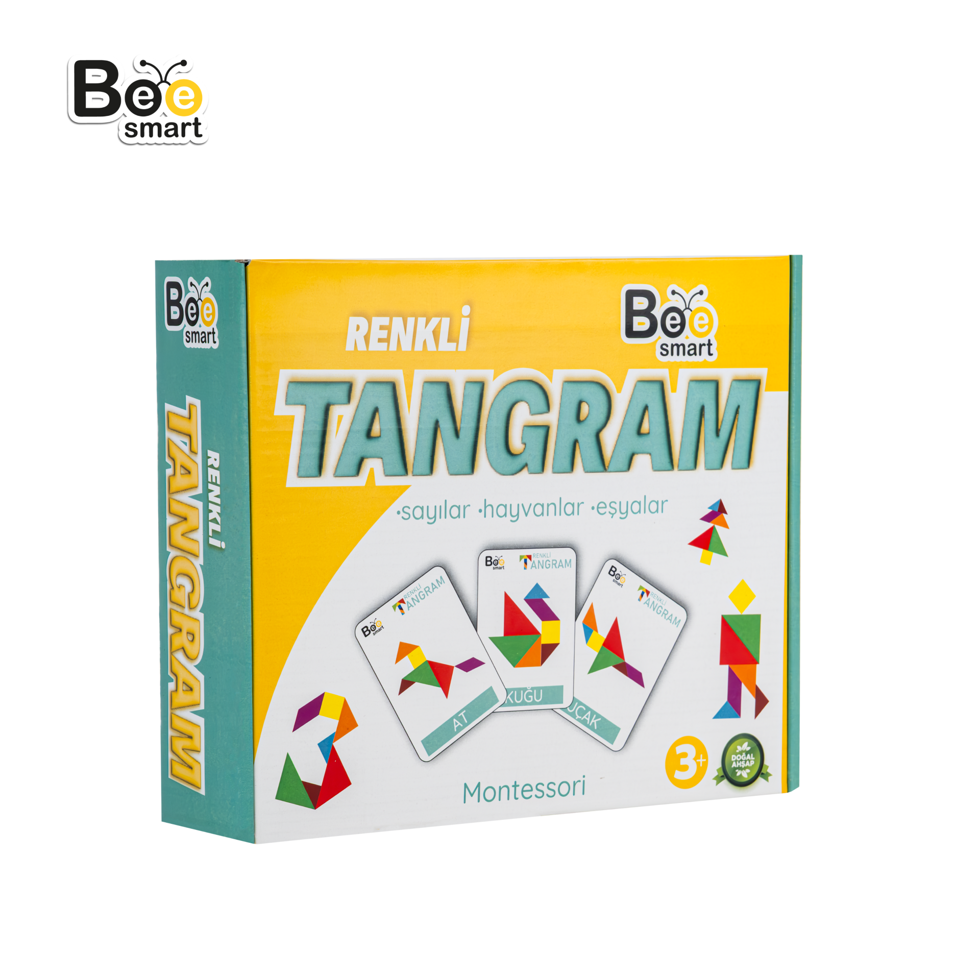Bee Smart Renkli Tangram Hayal Et, Yerleştir, Oluştur